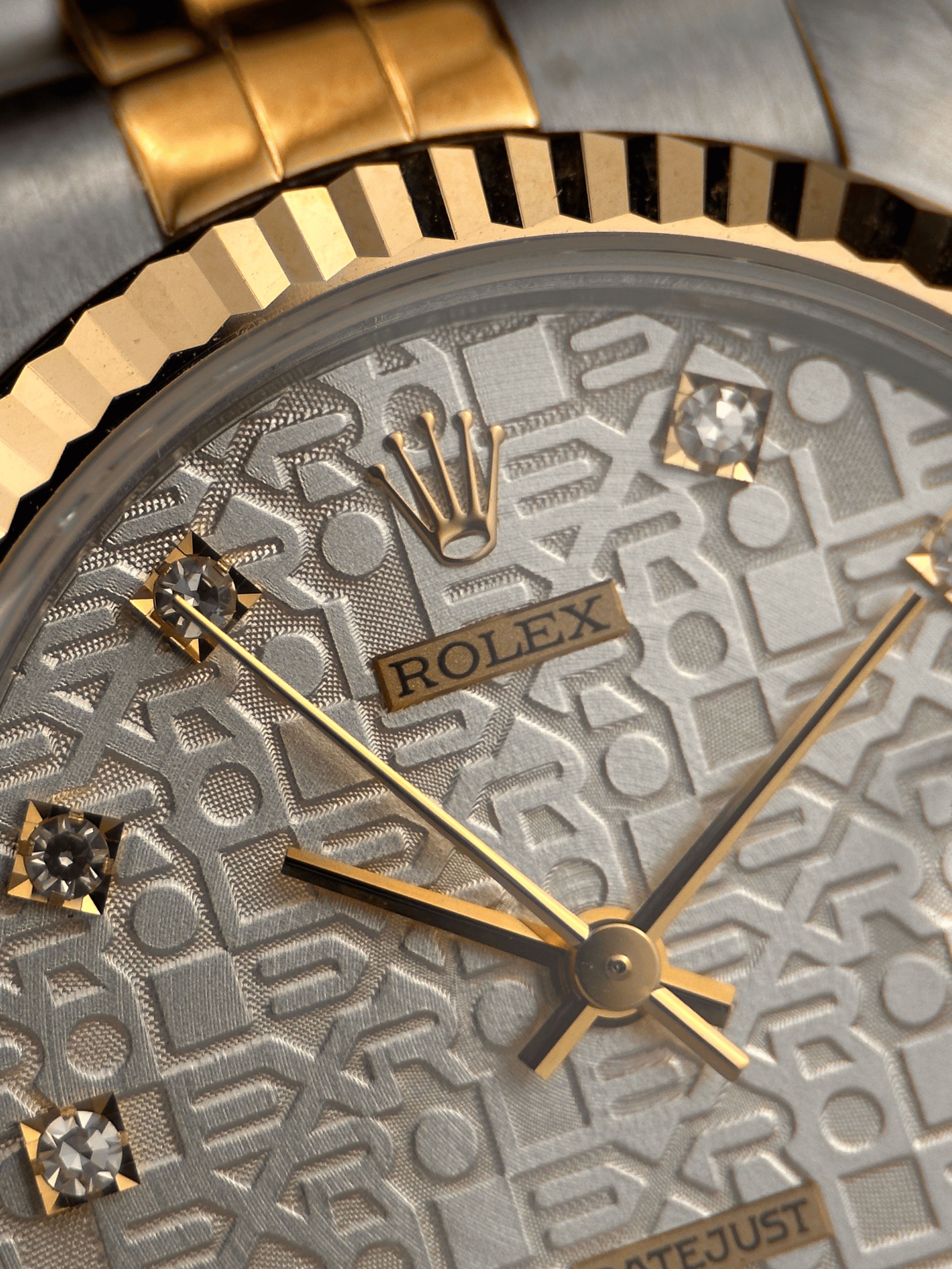 Rolex Datejust 31 Silber Jubilee Brillant 68273 Org. Papiere 1993