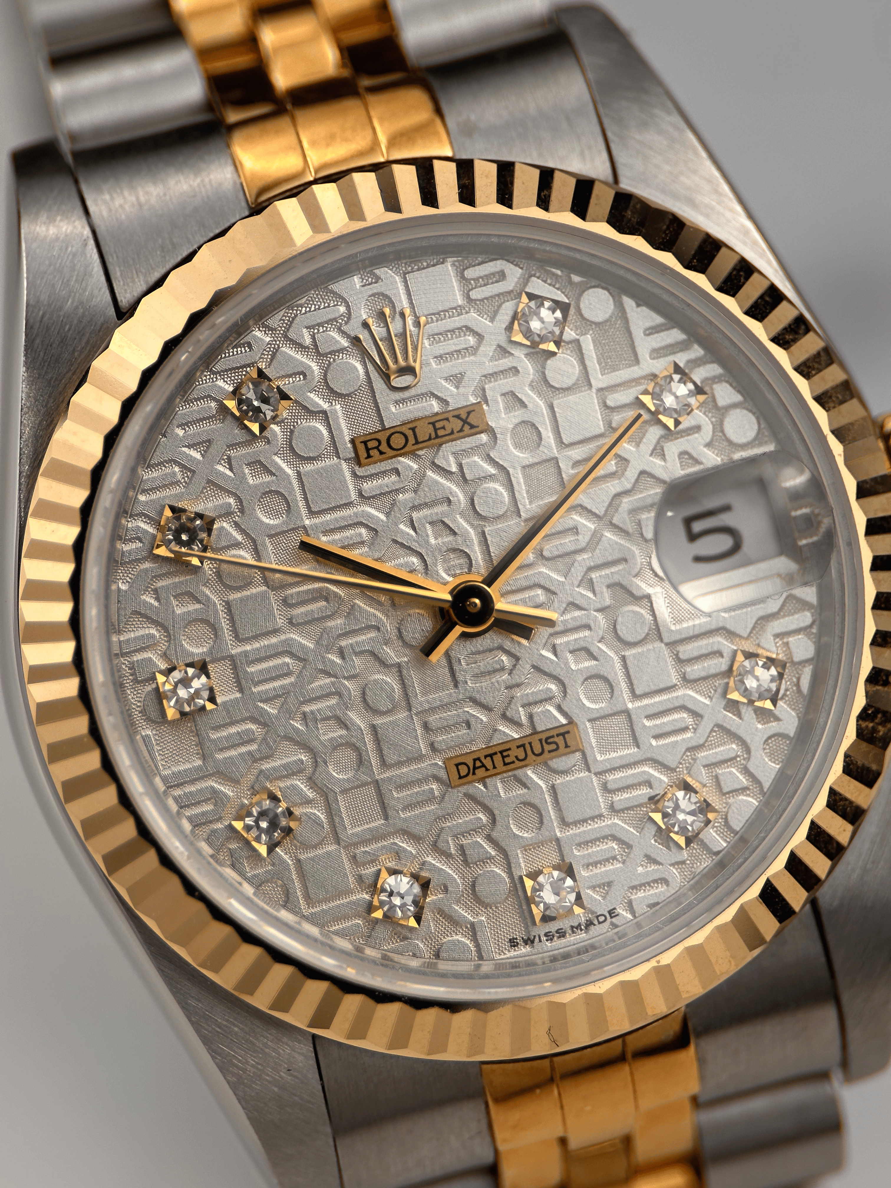 Rolex Datejust 31 Silber Jubilee Brillant 68273 Org. Papiere 1993