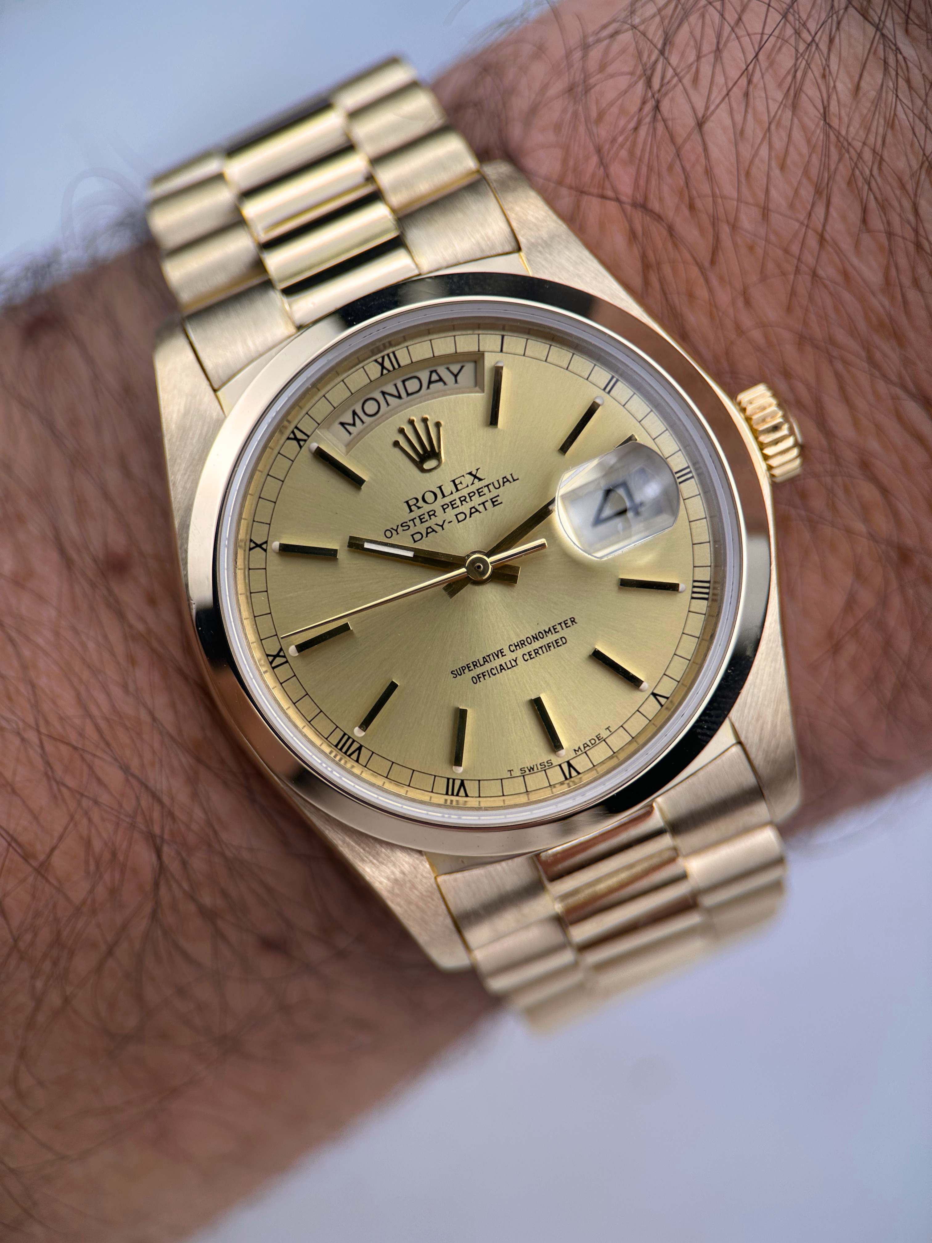 Rolex Day Date 36 Champagner 18028 aus 1978