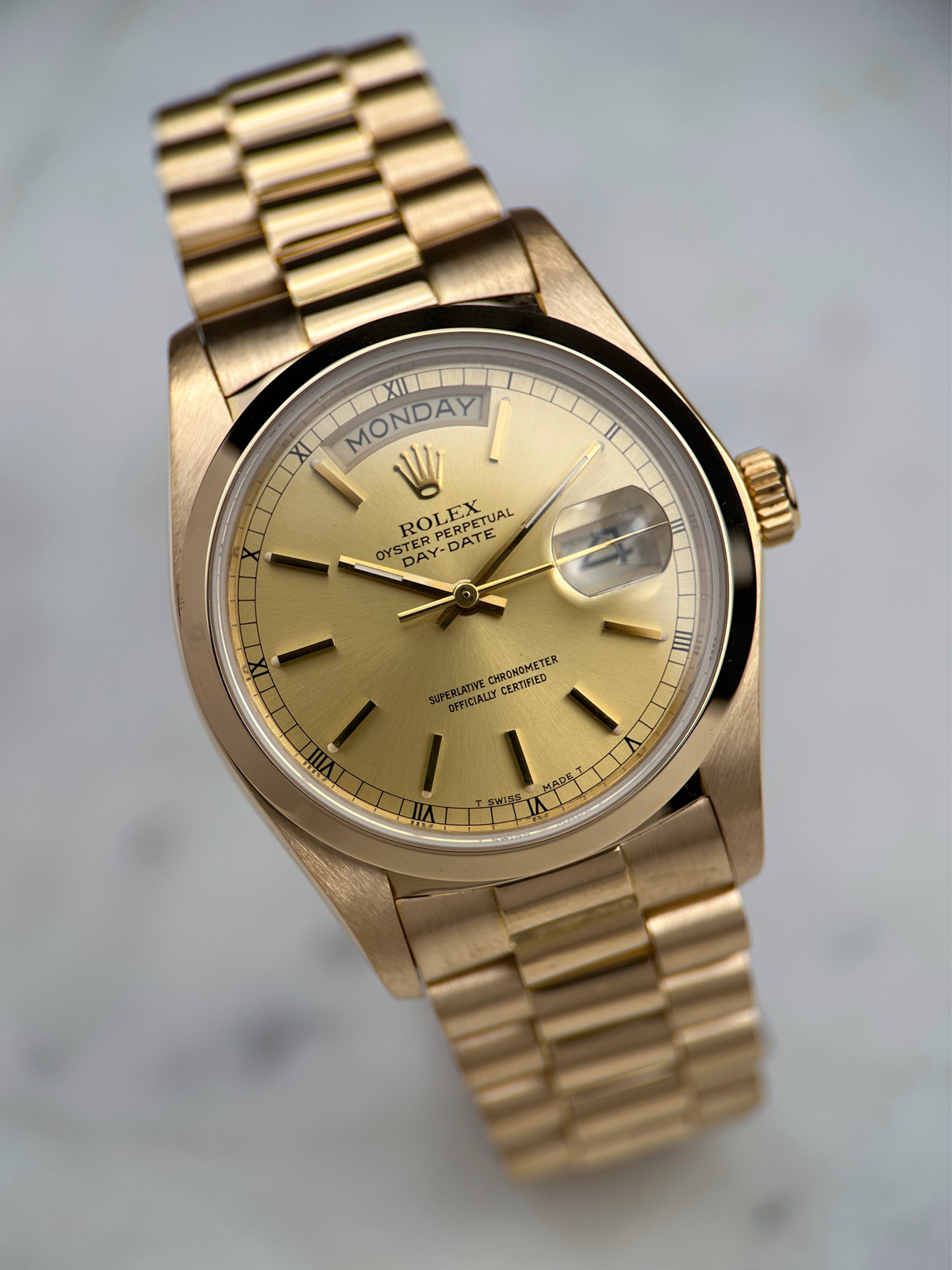 Rolex Day Date 36 Champagner 18028 aus 1978