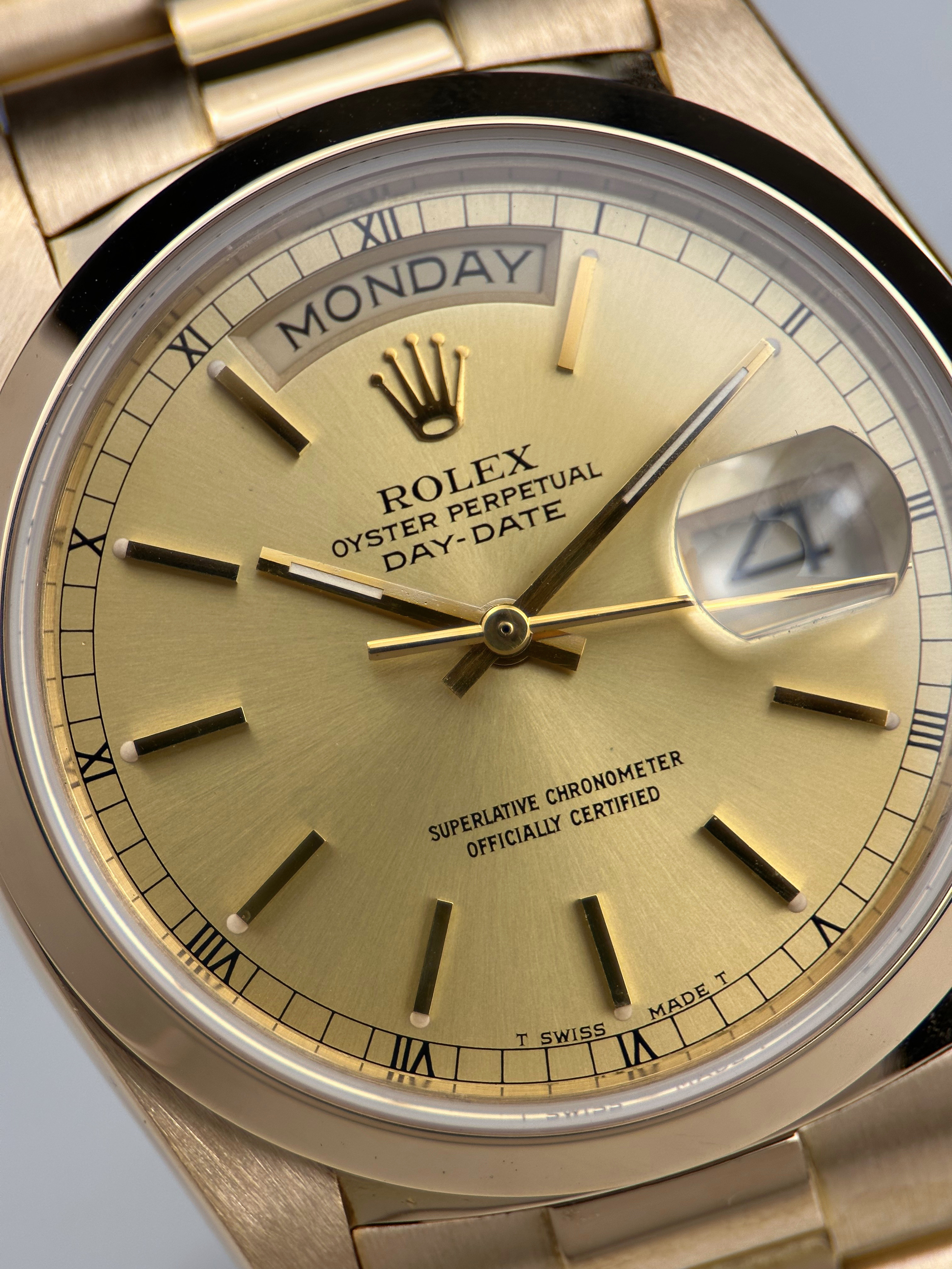 Rolex Day Date 36 Champagner 18028 aus 1978
