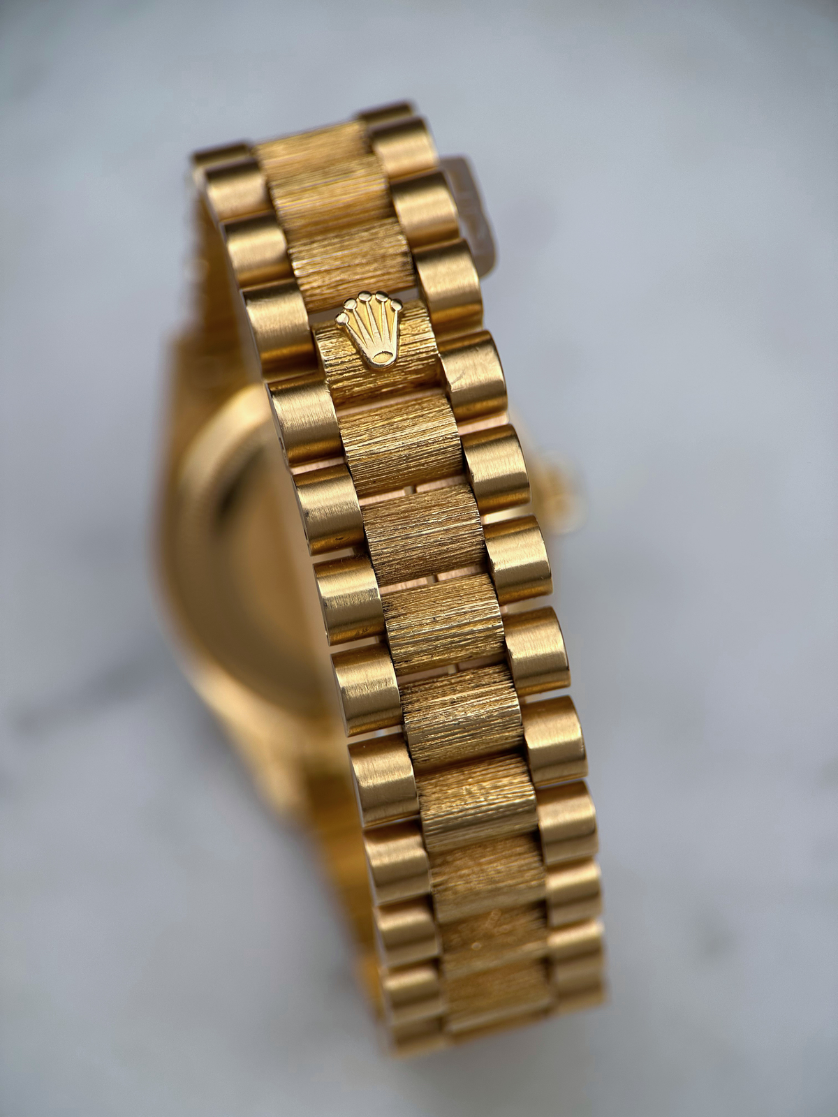 Rolex Day Date 36 Linen Zifferblatt 18078 Borke Finish aus 1986