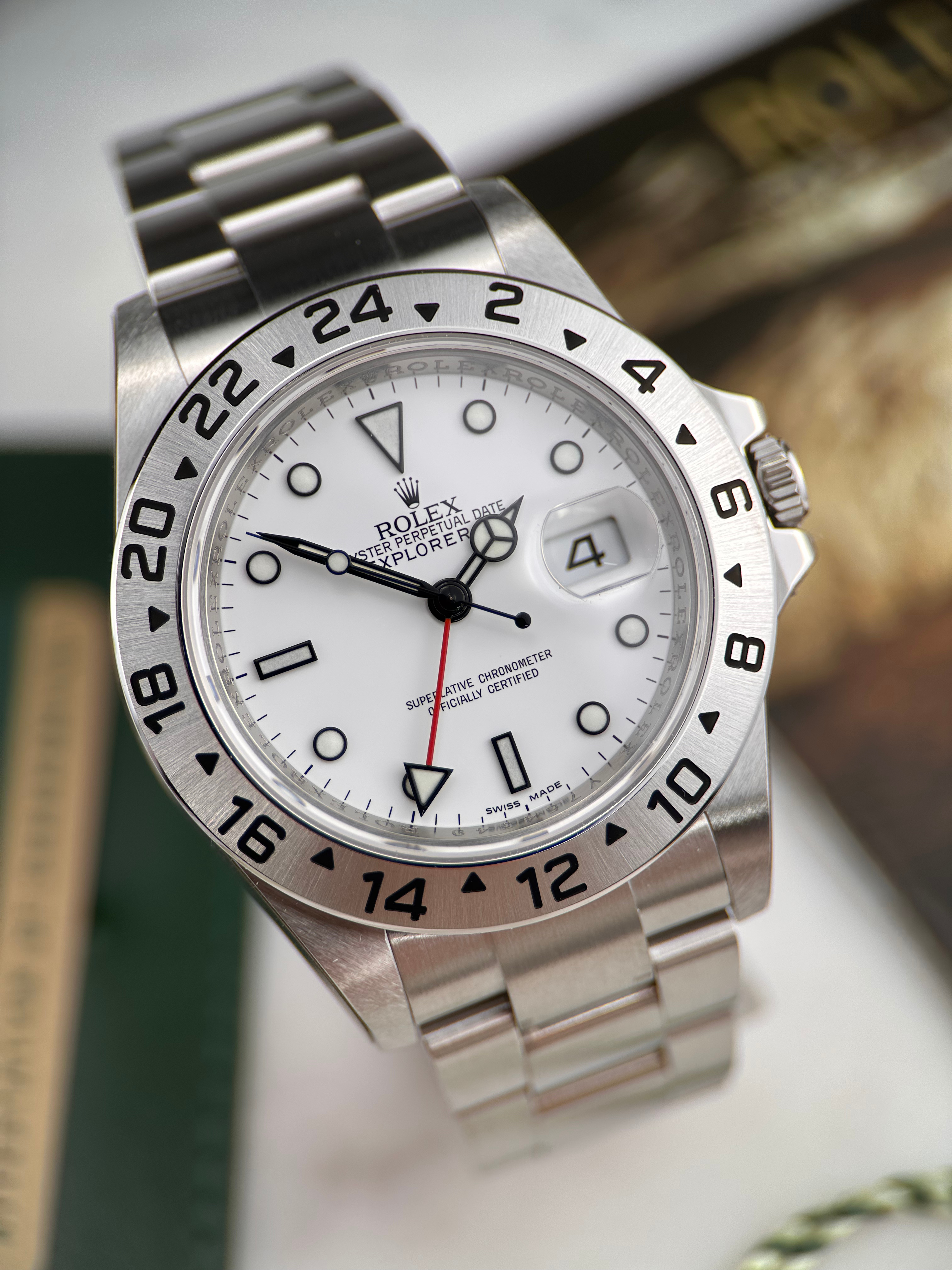 Rolex Explorer II 16570 Weiß "Full Sticker" Fullset 2012