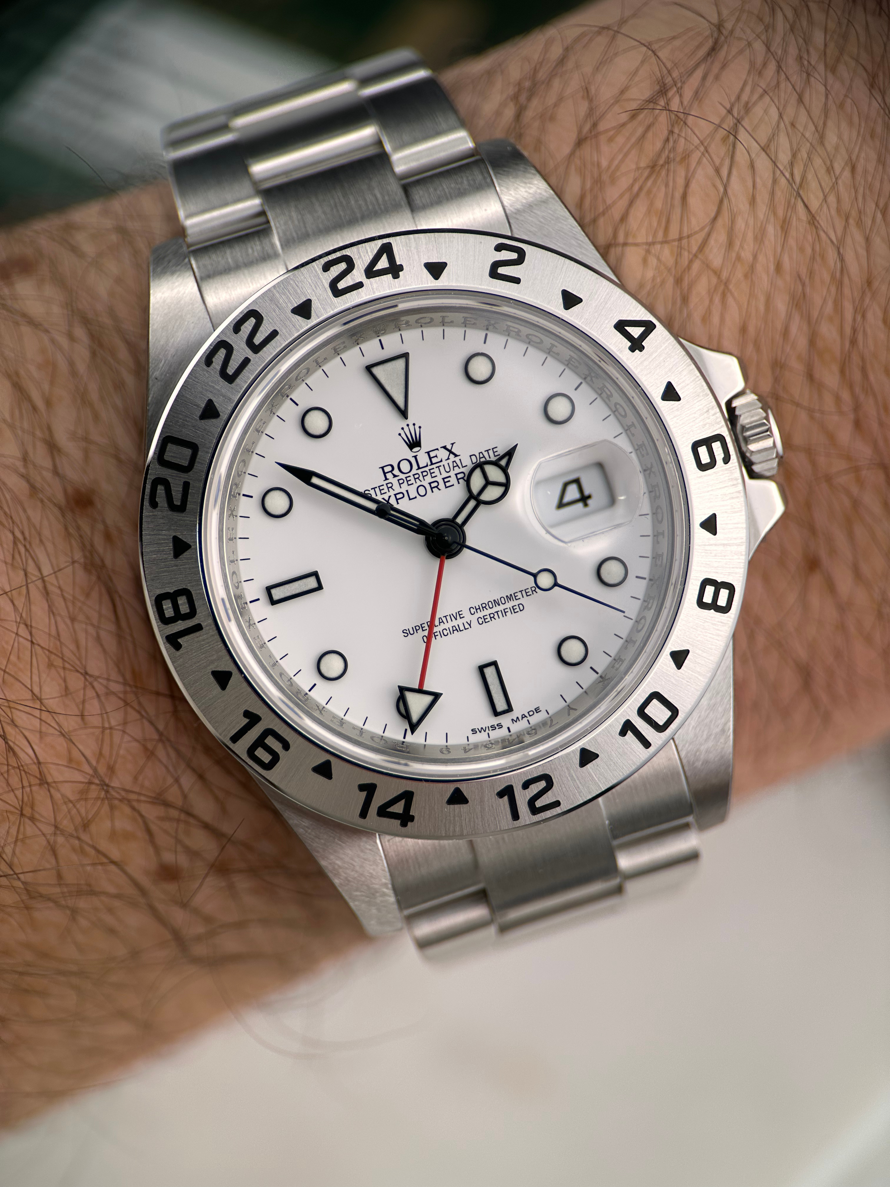 Rolex Explorer II 16570 Weiß "Full Sticker" Fullset 2012