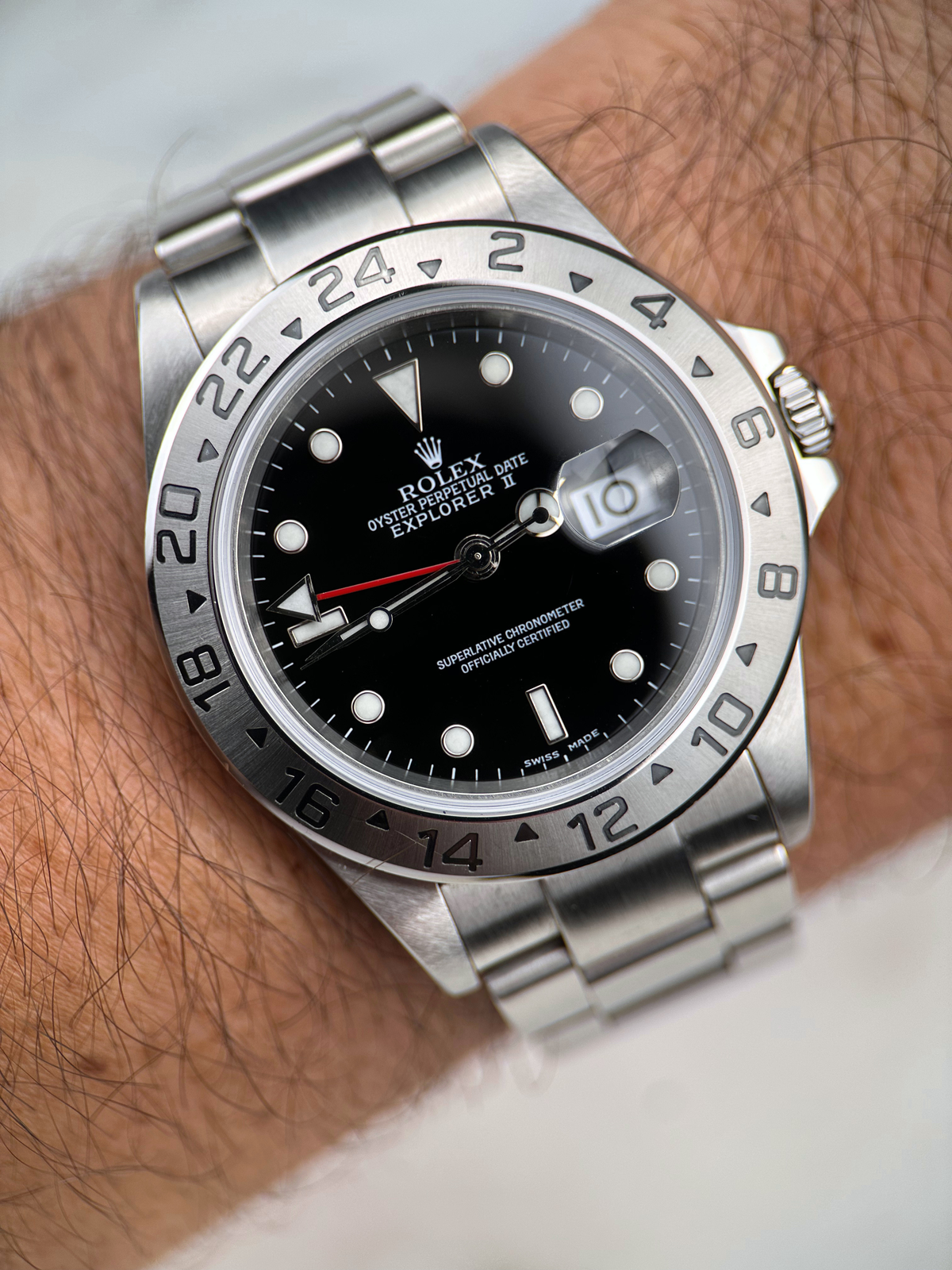 Rolex Explorer II Schwarz 16570 F-Serie 2003