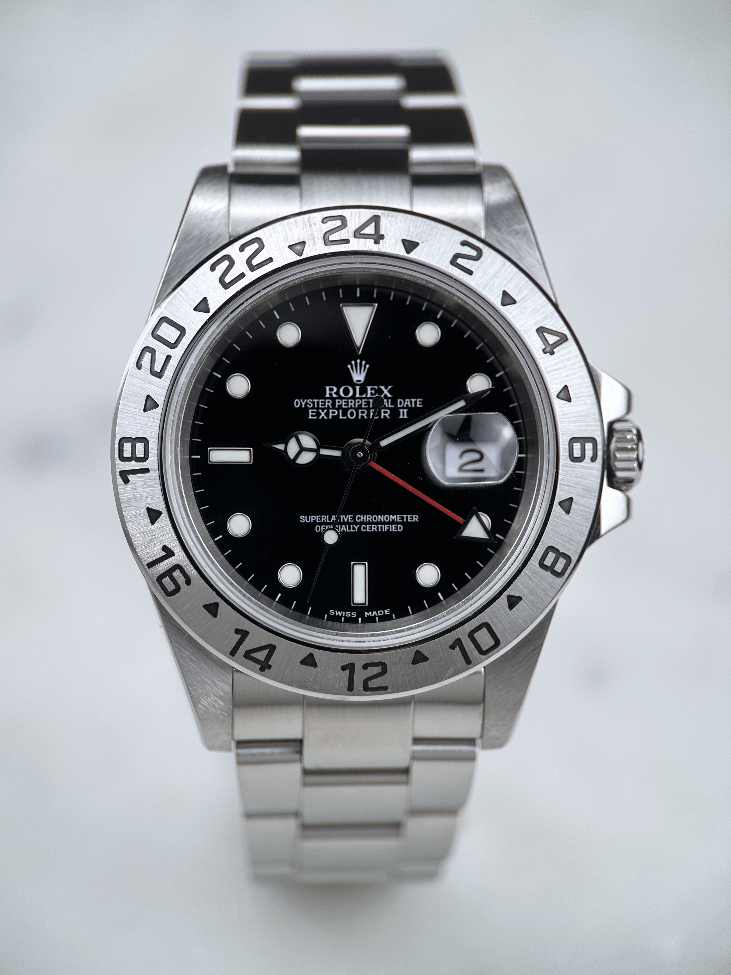 Rolex Explorer II Schwarz 16570 P-Serie 2000