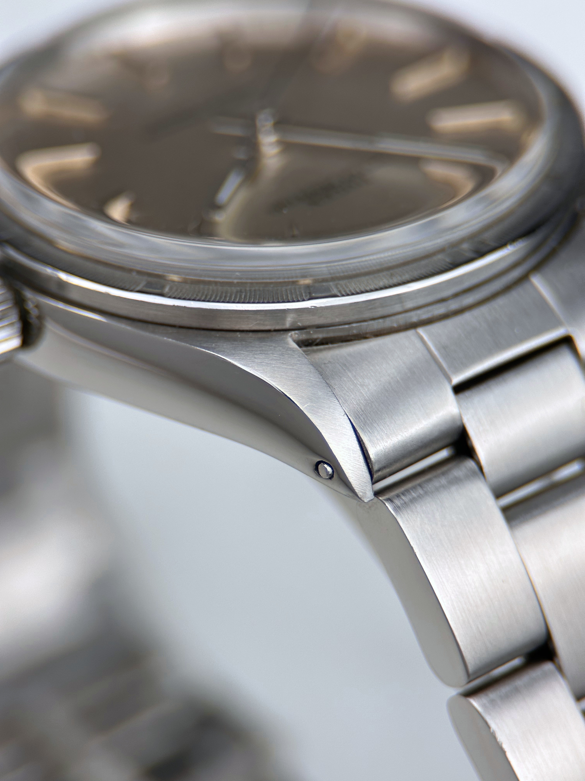 Rolex Oyster Perpetual 34mm Silber Brushed 1007