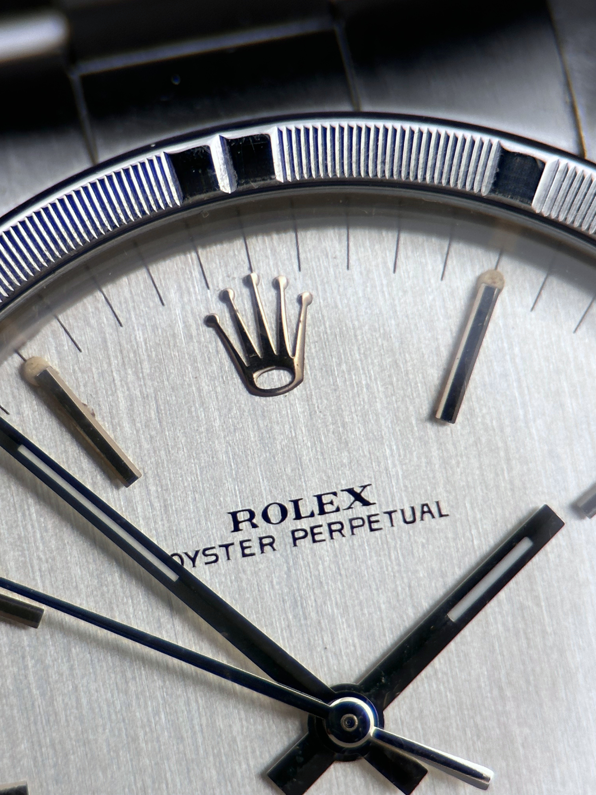 Rolex Oyster Perpetual 34mm Silber Brushed 1007
