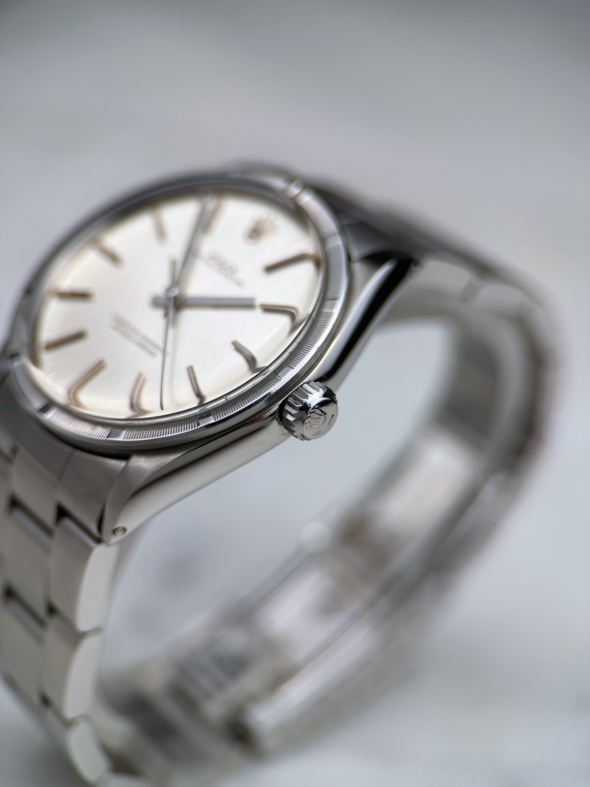 Rolex Oyster Perpetual 34mm Silber Brushed 1007