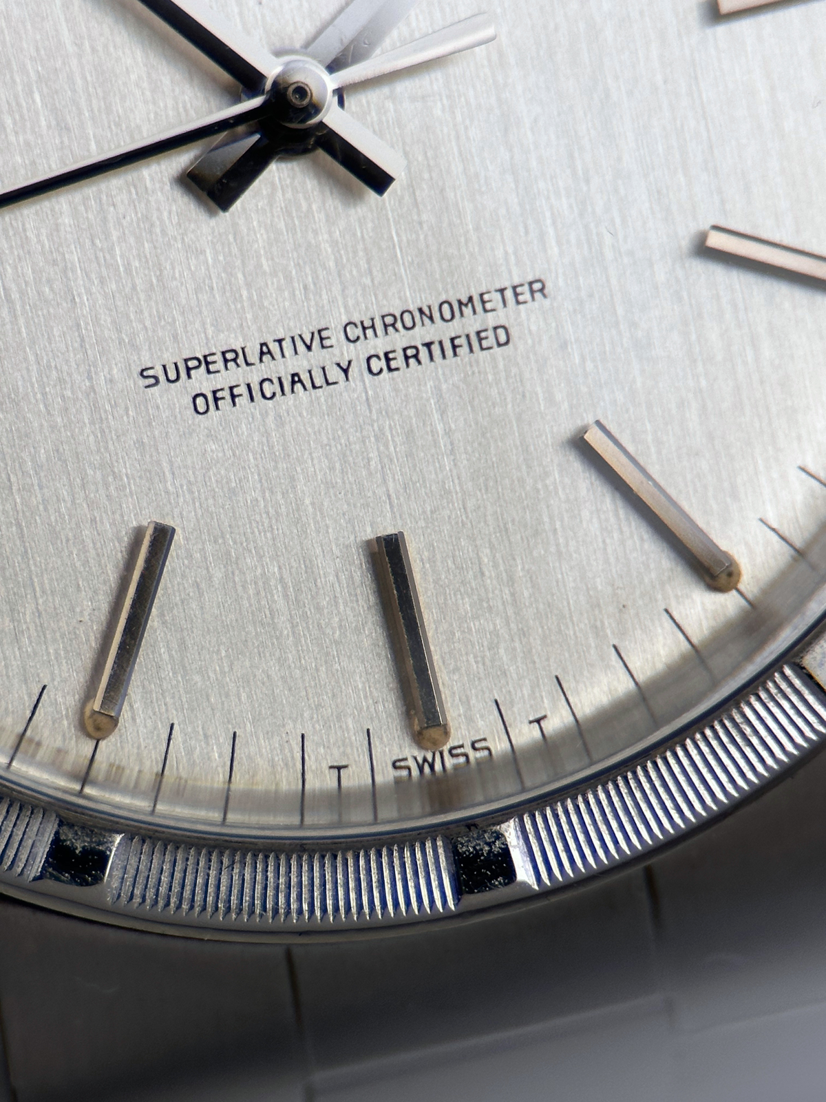 Rolex Oyster Perpetual 34mm Silber Brushed 1007